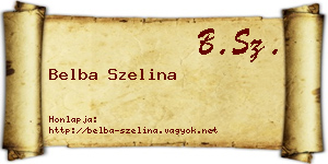 Belba Szelina névjegykártya